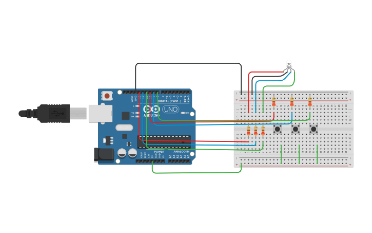 Circuit design Multiple Switch - Tinkercad