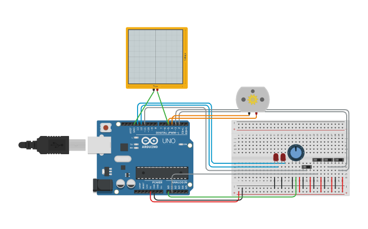 Circuit design Power Window System - Tinkercad