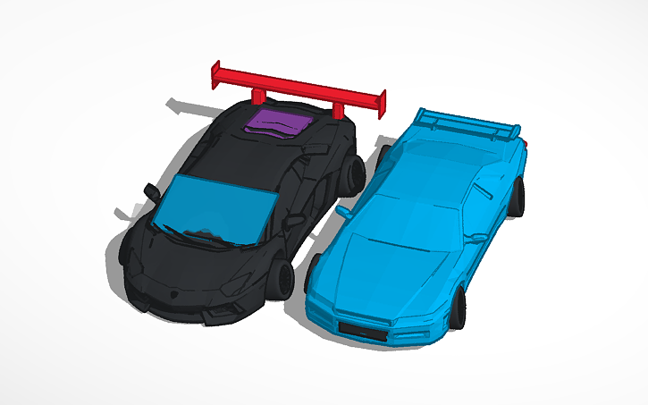 3D design lamborghini ricer with nissan - Tinkercad