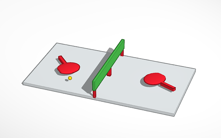 Masa Tenisi Tinkercad