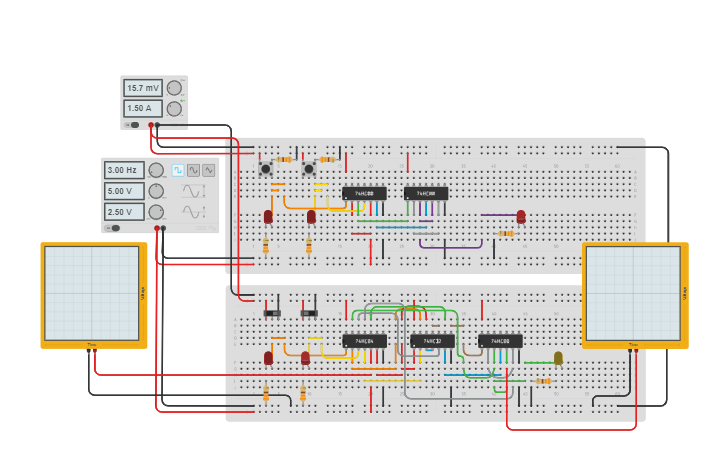 Circuit design RS_JK_Latch - Tinkercad