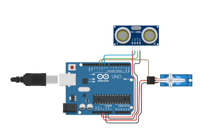 Circuit design Radar - Tinkercad