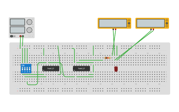 Circuit Design Percobaan 4 Nor Gate Logic Tinkercad