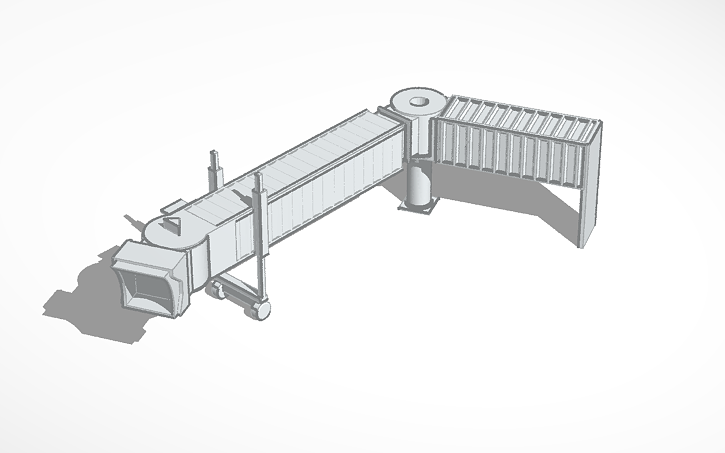 3D design 1:200 Jet bridge - Tinkercad