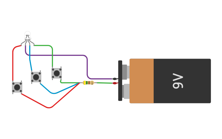 Circuit design ejercicio 7 led rgb y boton - Tinkercad