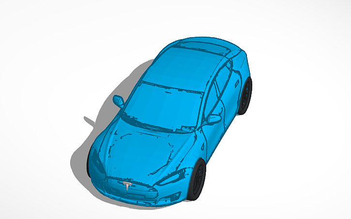 3D design Tesla Car. Tinkercad