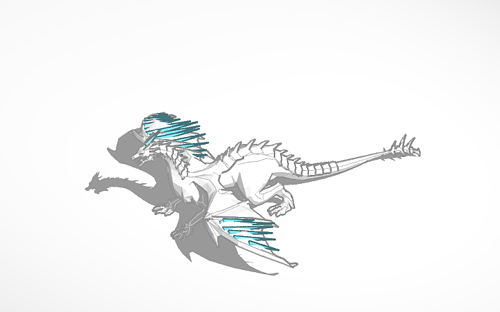 3D design wings of fire Ice Wing dragon - Tinkercad
