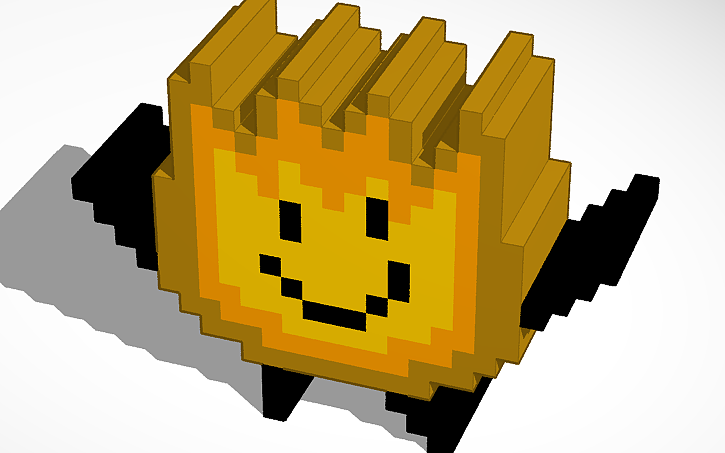 3D design Pixel Firey.Jr - Tinkercad