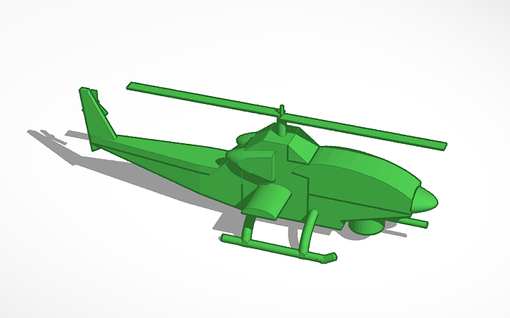 3D design Bell AH-1 Cobra WIP - Tinkercad