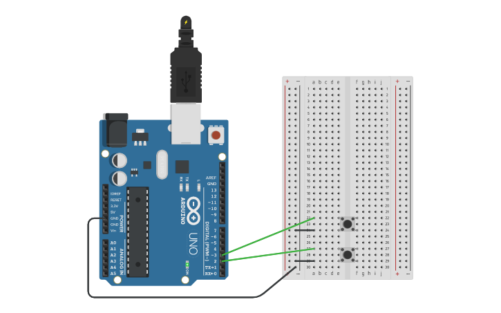 Circuit design Count to 10 with Arduino Library | Tinkercad