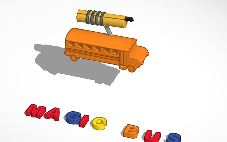 3D design Flying Magic Bus - Tinkercad