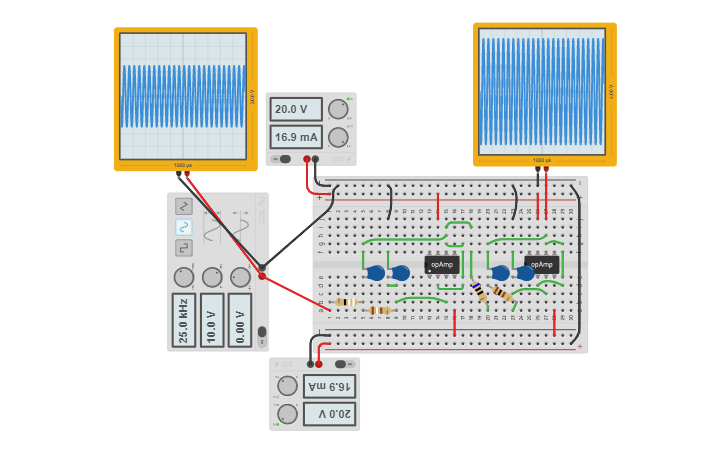 Circuit Design Filtro Pasa Bajas Tinkercad