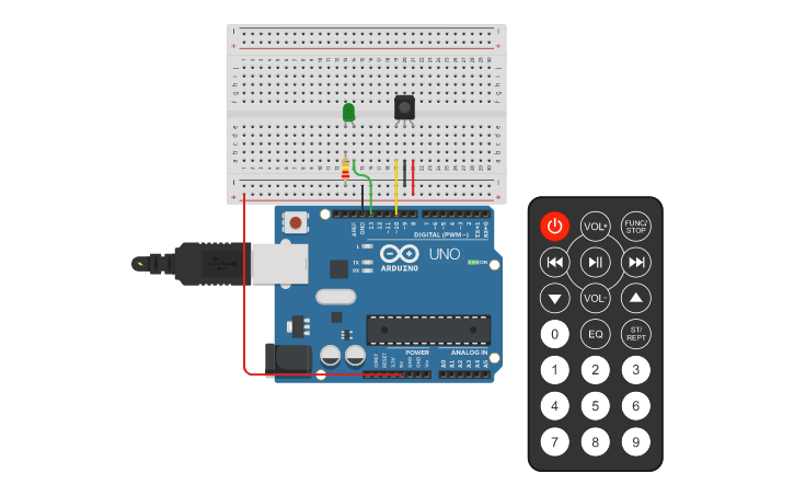 Circuit design IR Sensor - Tinkercad
