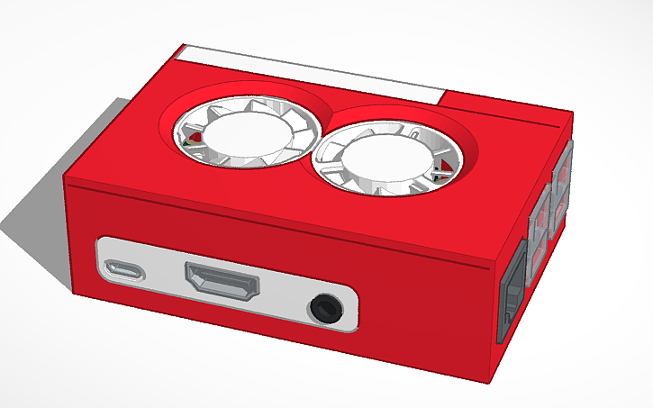 Cases For Rpi Projects 3D design raspberry pi case 4 - XPI4 - RPI- 3BC-Fx2-7-DUAL - Tinkercad