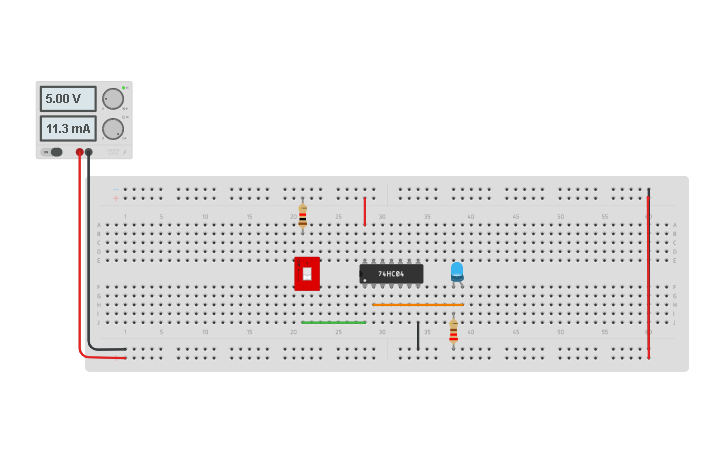 Circuit design 2-Input Inverter Gate | Tinkercad