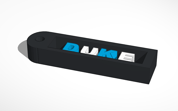 3D design Duke Keychain Redone | Tinkercad