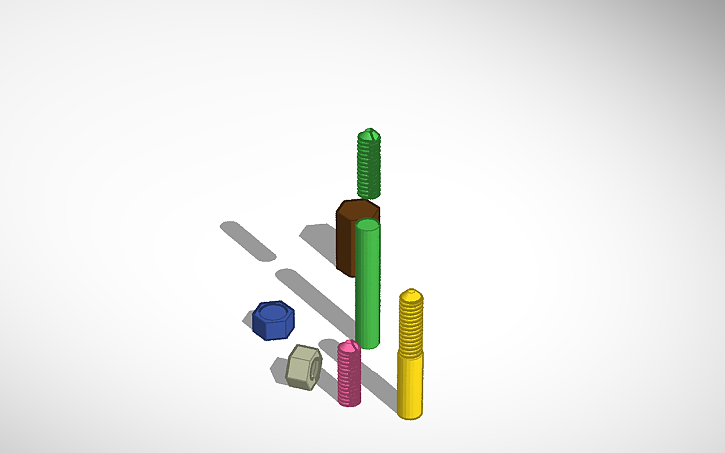 1 4 Unc Bolt Nut Tinkercad 1 4 Unc Bolt Nut Tinkercad