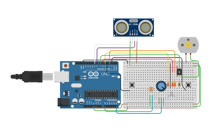 Circuit design Proyecto 1 Progra 2 - Tinkercad