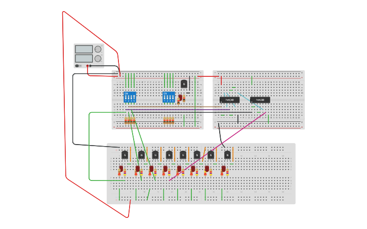 Circuit design Labo4 OR3 | Tinkercad