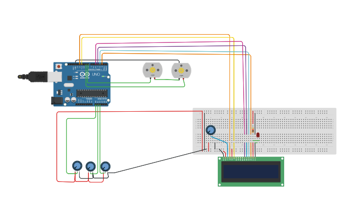 Circuit design Smart Agriculture System - Tinkercad