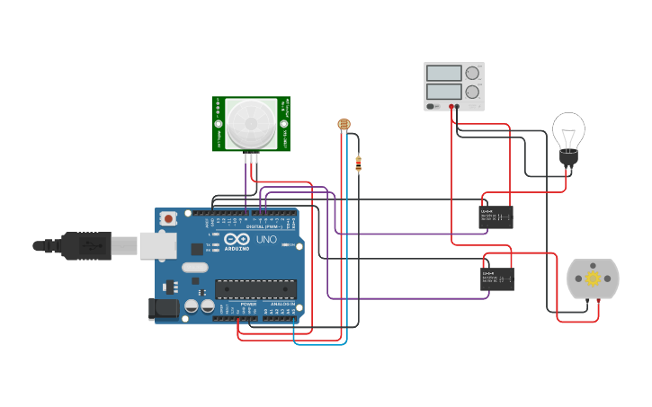 Circuit design SMART IRRIGATION SYSTEM - Tinkercad