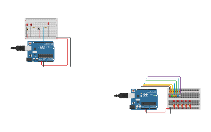 Circuit design LED AND ARDUINO - Tinkercad