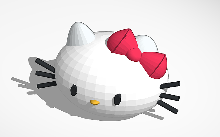3D design hello kitty - Tinkercad