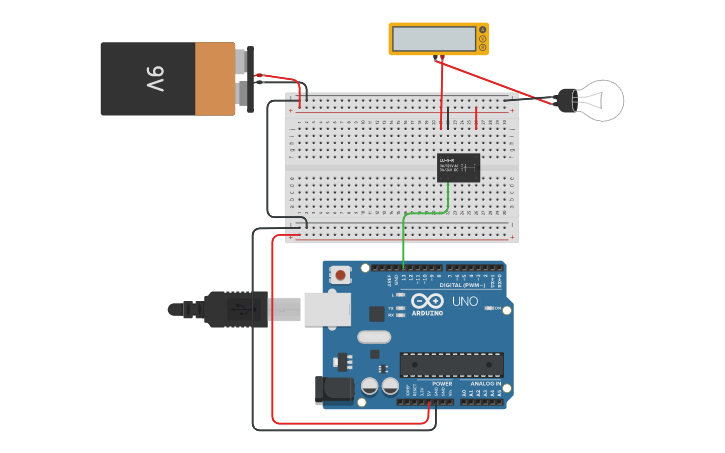 Circuit design реле - Tinkercad