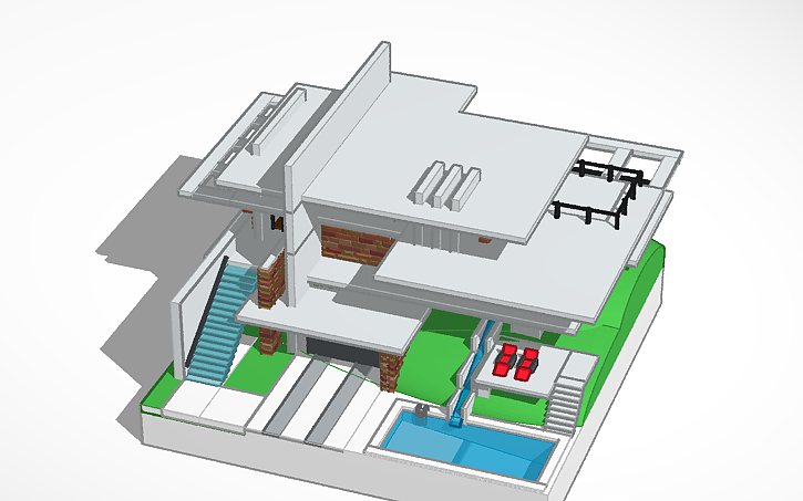 Interior Modern House Tinkercad