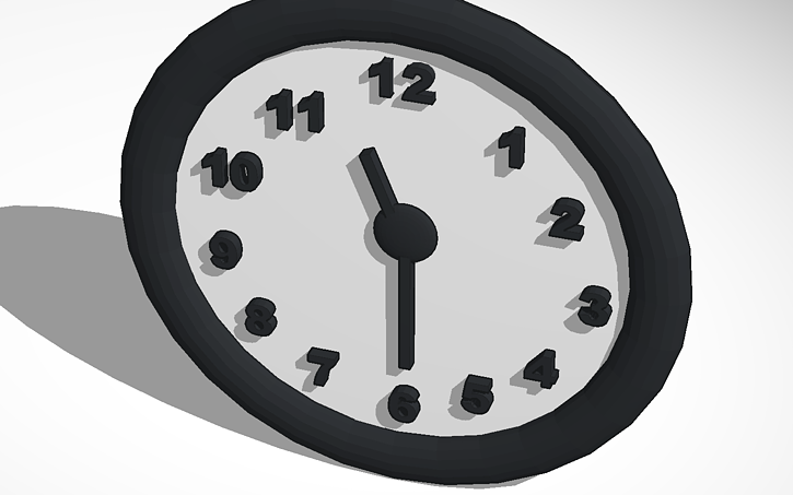 3D design Clock - Tinkercad