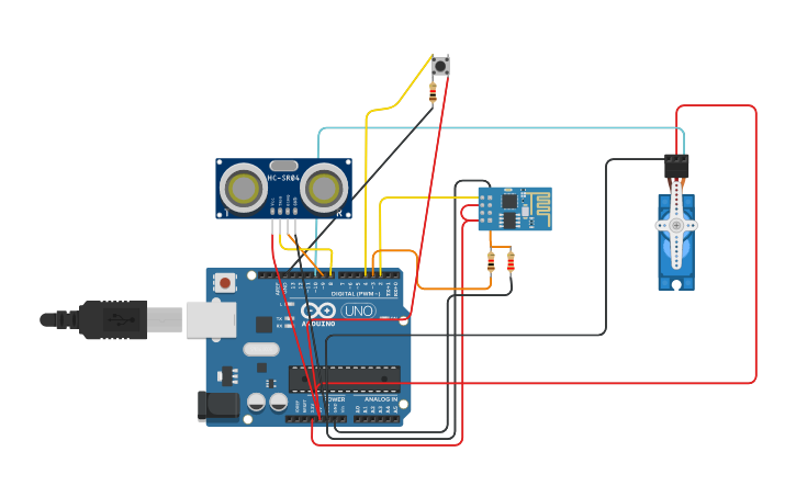 Circuit design Apu IOT dumpster monitor - Tinkercad