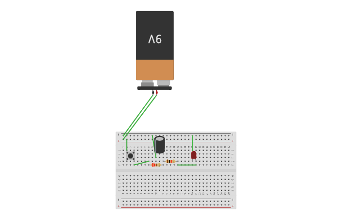 Circuit design circuito encendido de led | Tinkercad