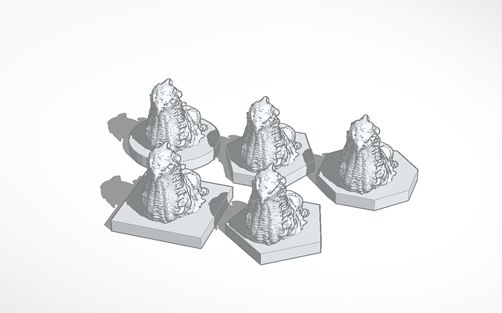 3D design Lizardfolk RPG Pawns - Tinkercad