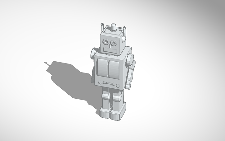 3D design Toy Tin Robot | Tinkercad