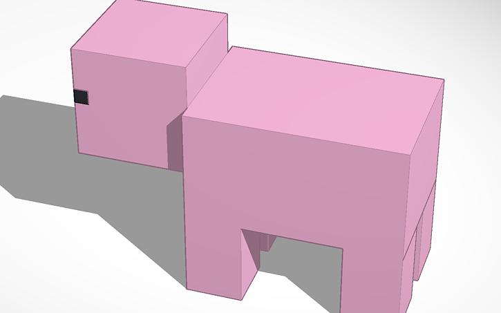 3D design Minecraft Pig | Tinkercad