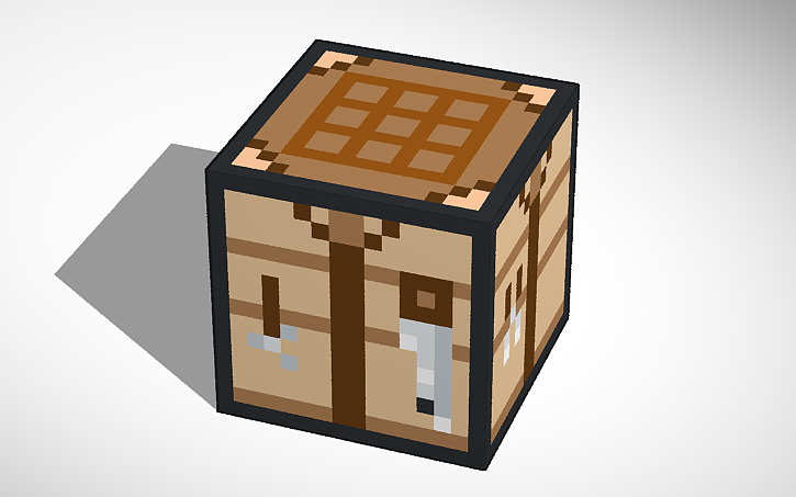 3D design Minecraft Crafting table - Tinkercad