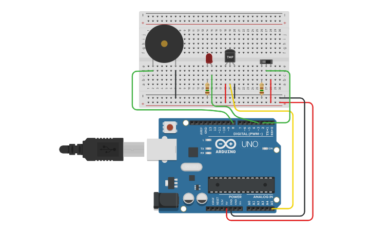 Circuit design Heart and Oxygen Rate - Tinkercad