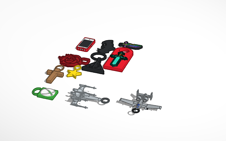 Solidworks Key Chain Design 3D design Copy of Copy of Key Chains | Tinkercad