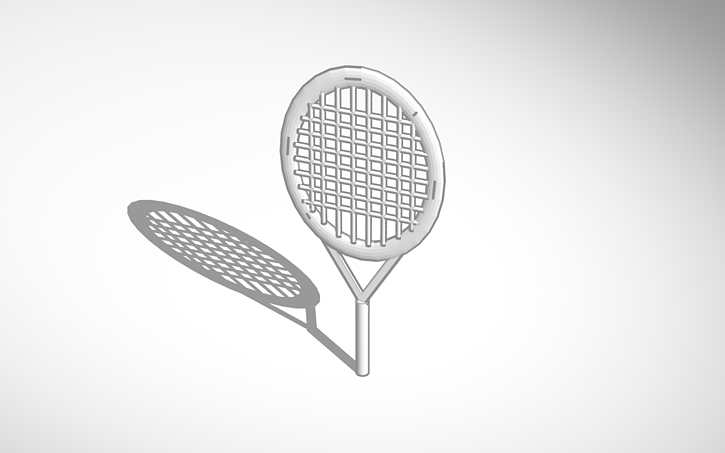 3D design Tennis racket - Tinkercad