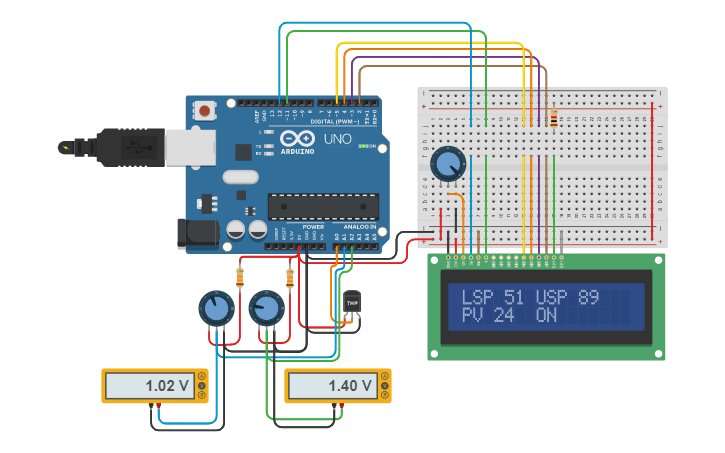 Circuit design Control ON/OFF de ventana - Tinkercad