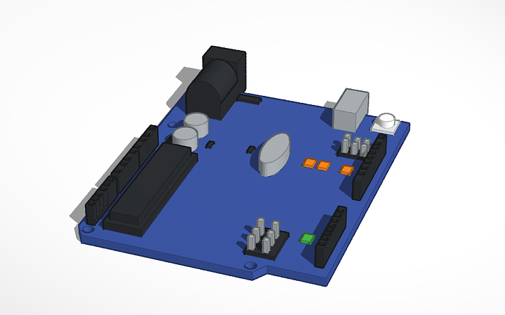 3D design Arduino Uno #Detailed Project - Tinkercad