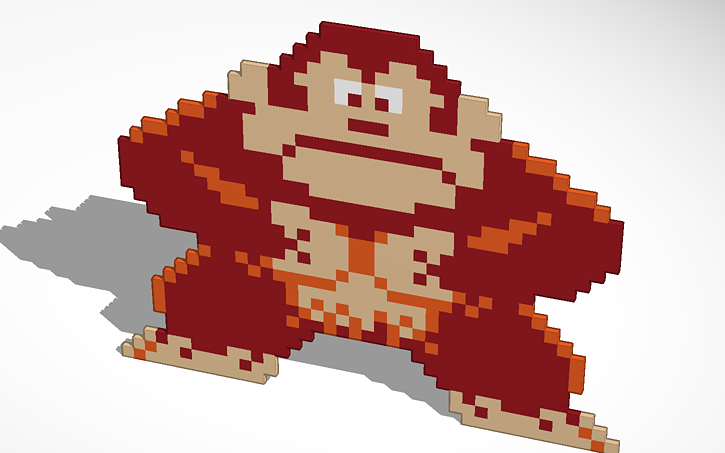 3D design Pixel Donkey Kong (Retro) Copied By: Alexander Liavas | Tinkercad