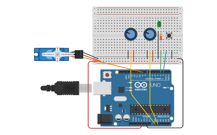 Circuit design MATLAB App Desugner Arduino sideCommunication | Tinkercad