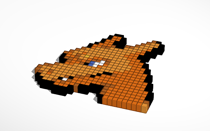 3D design Pixel Charizard - Tinkercad