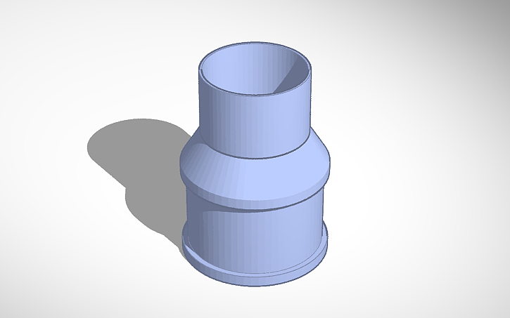 3D design shop vac reducer | Tinkercad