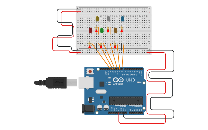 Circuit design Arduino - Tinkercad