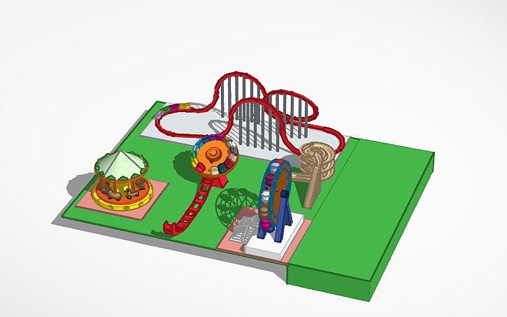 3D design Copy of parque de atracciones - Tinkercad