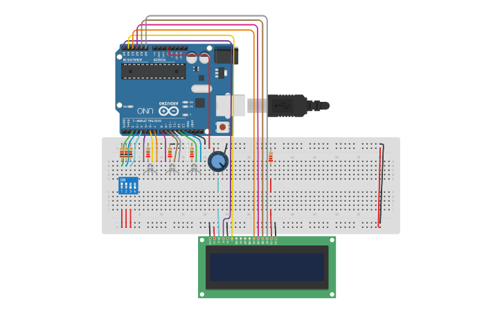 Circuit design Indicador de Aterrizaje A.E.F.F. - Tinkercad