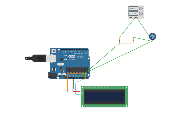 Circuit design voltmeter - Tinkercad
