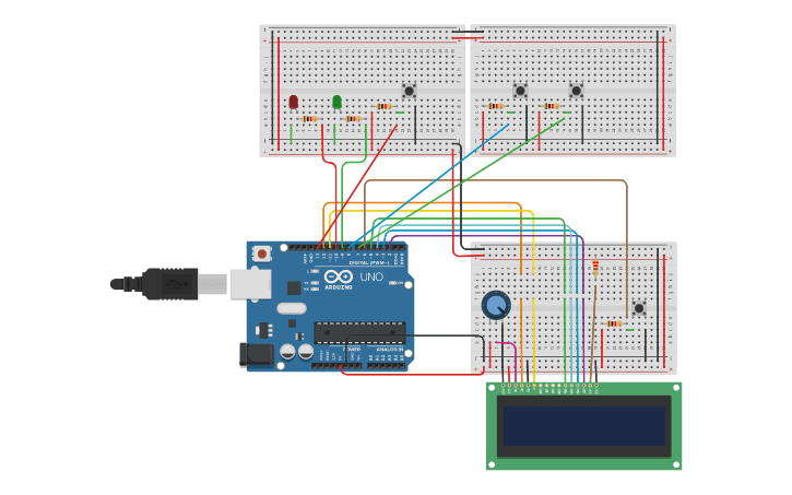 Circuit design PRACTICA 4 BOMB DETECTOR - Tinkercad